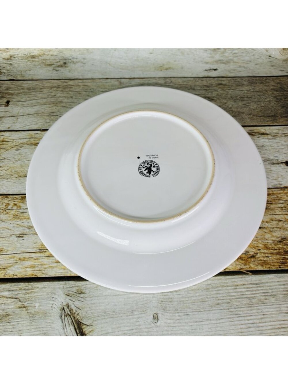 Bordallo Pinheiro Portugal BPI95 White Undecorated Smooth 11.75" Dinner Plate - Picture 3 of 10